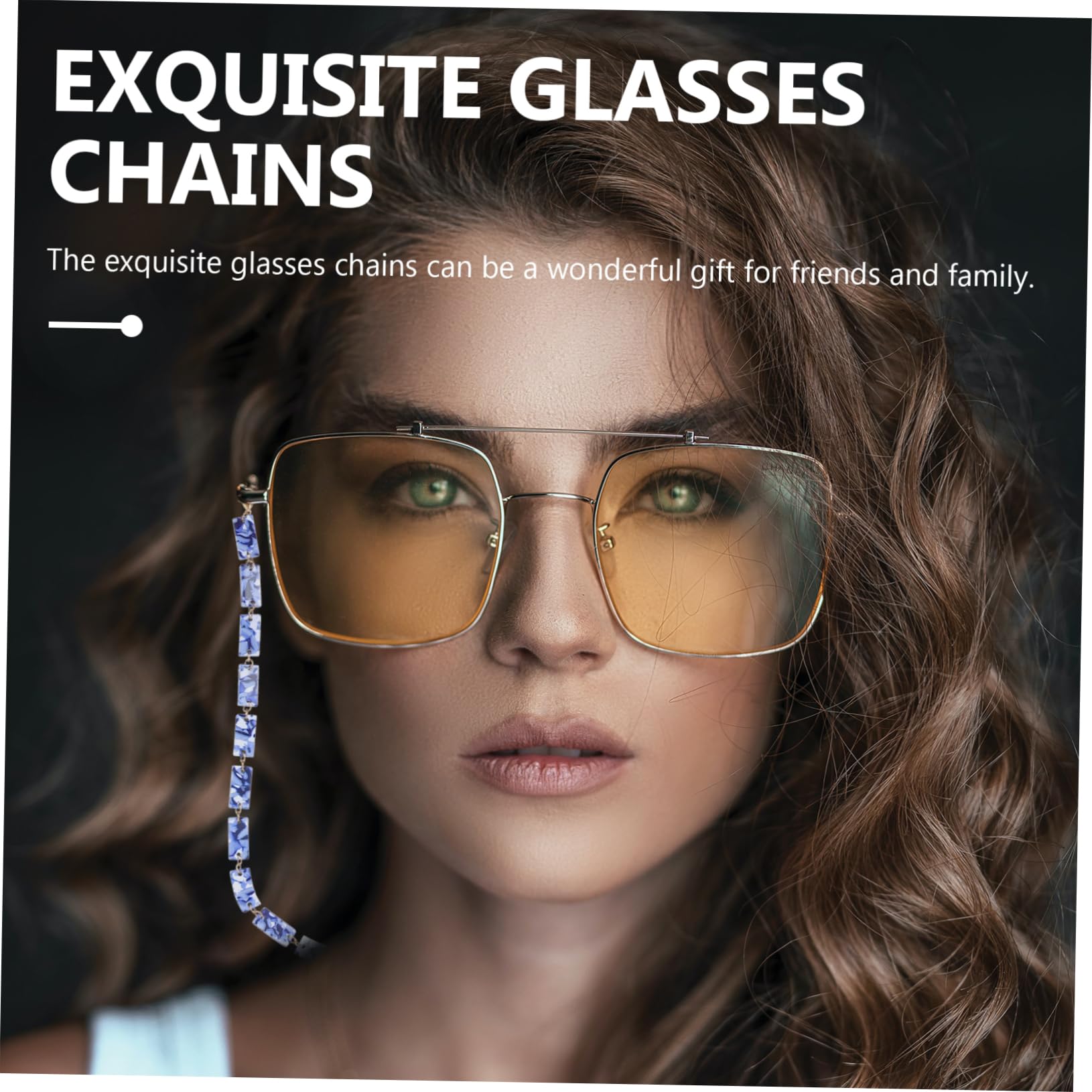 CALLARON Brillenkette Modische Brille Kleiderbügelständer Plüsch Schließe Halter Sonnenbrille Maske Inhaber Gläser Leichte Brille Brillenetui Lanyards Anhänger Blue