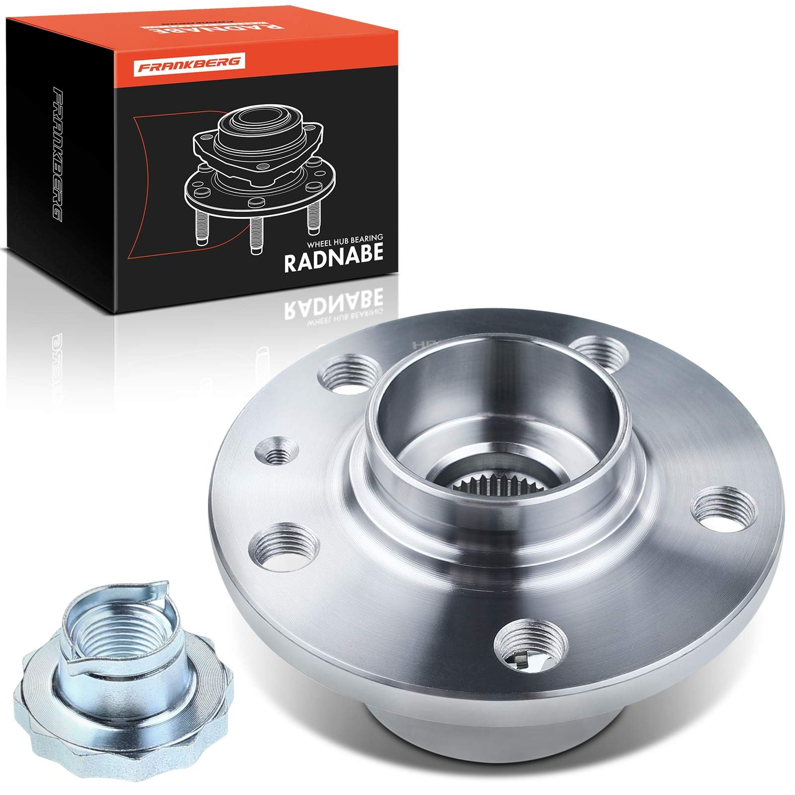 Frankberg 1x Kit de rodamientos de ruedas Eje delantero Compatible con Polo 6C 6R 2011-2014 Fabia I 6Y2 1999-2008 Ibiza IV 6J1 6P5 2009-2015 A2 8Z0 2000-2005 Sustituir# 6C0407621