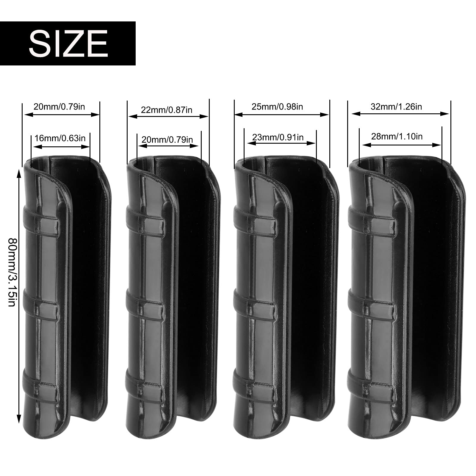 Lot De 20 Clips De Fixation Pour Serre - Noir, 32 Mm, ABS+PC, Résistants Aux UV Et Températures Extrêmes - 5