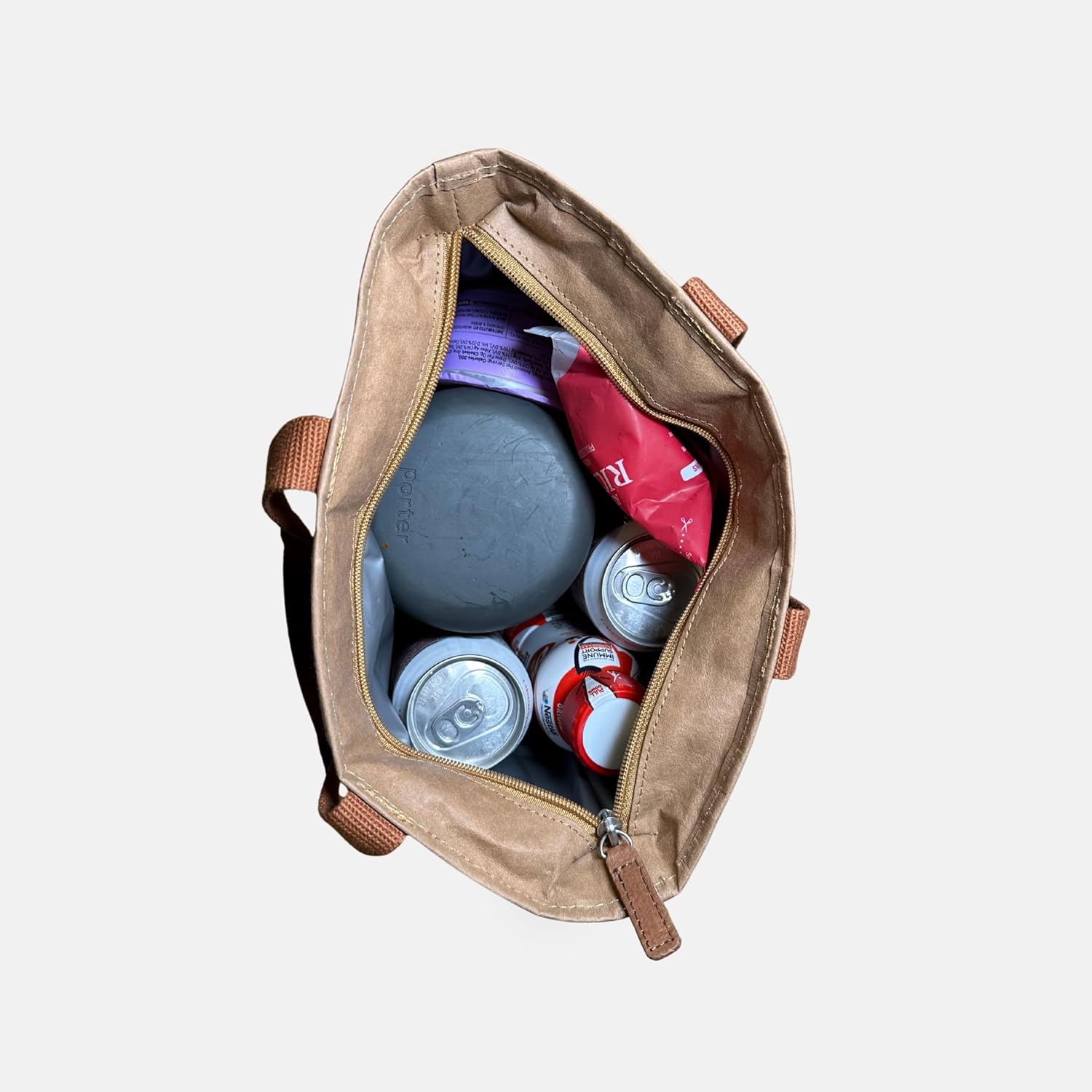 Out of the Woods Mini Shopper Lunch Cooler, Reusable & Eco-Friendly, Thick Insulation, Carrying Handles, Zipper Closure, Washable Paper, Black