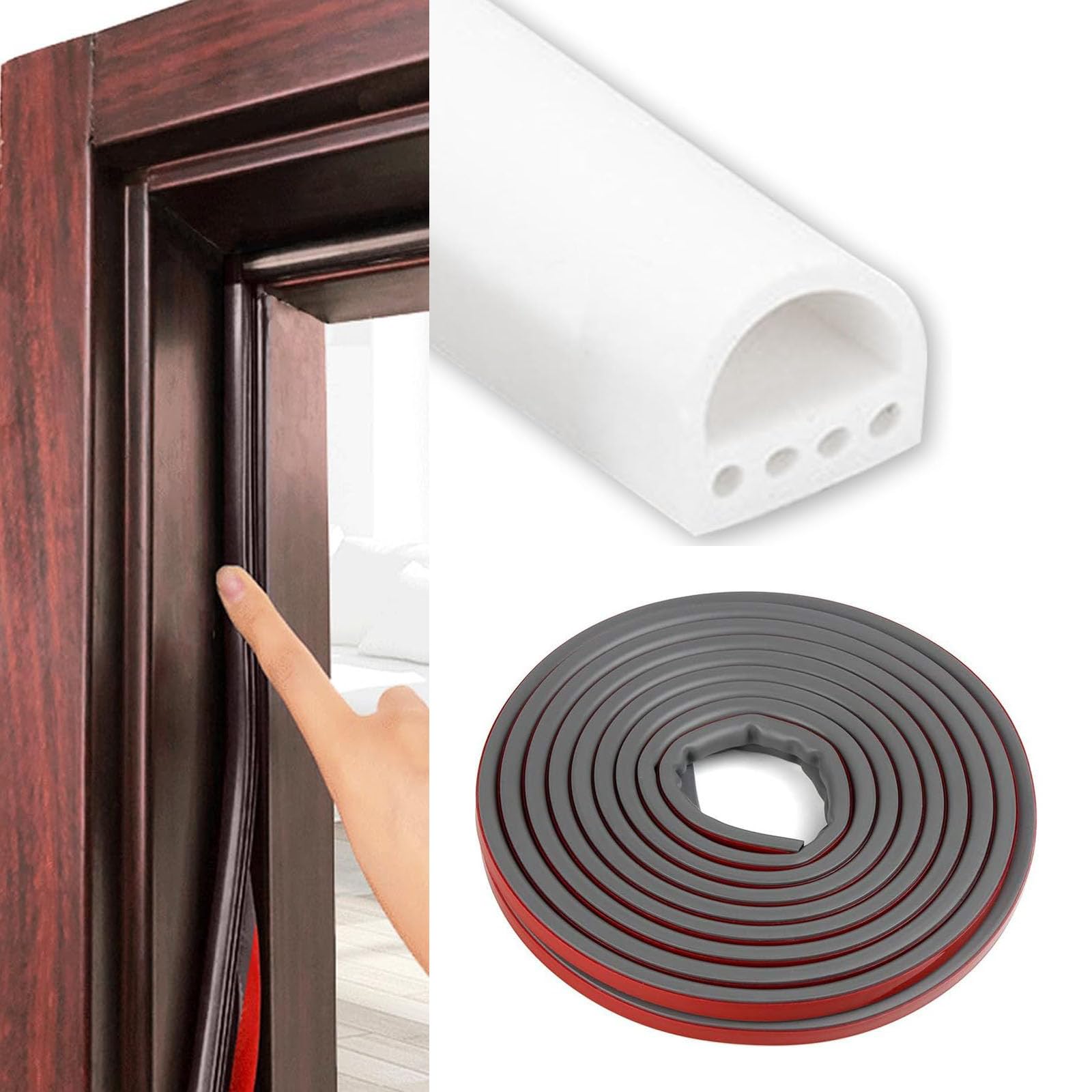 Amazon | 高密度シリコーンゴム素材 室内 ドア 窓 シールテープ 窓ゴム