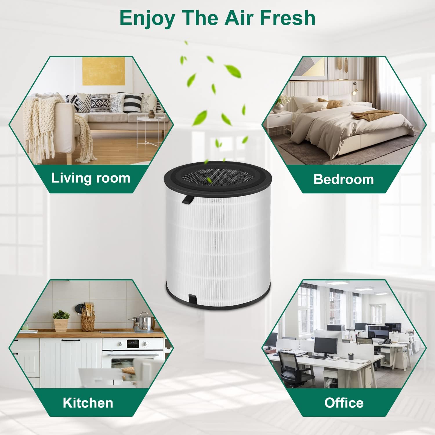 LV-H133 Replacement Filter 2 Pack Compatible with LEVOIT LV-H133, NXBHG 3 in 1 and Activated Carbon Filter, Part No. LV-H133-RF - Image 7