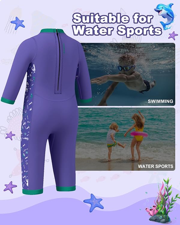 Jsnorklet Baby Wetsuit for Boys Girls, Toddler Wetsuit Infants Warm Neoprene Thermal Full Body One Piece Bathing Suit by JSNORKLET - Image 6