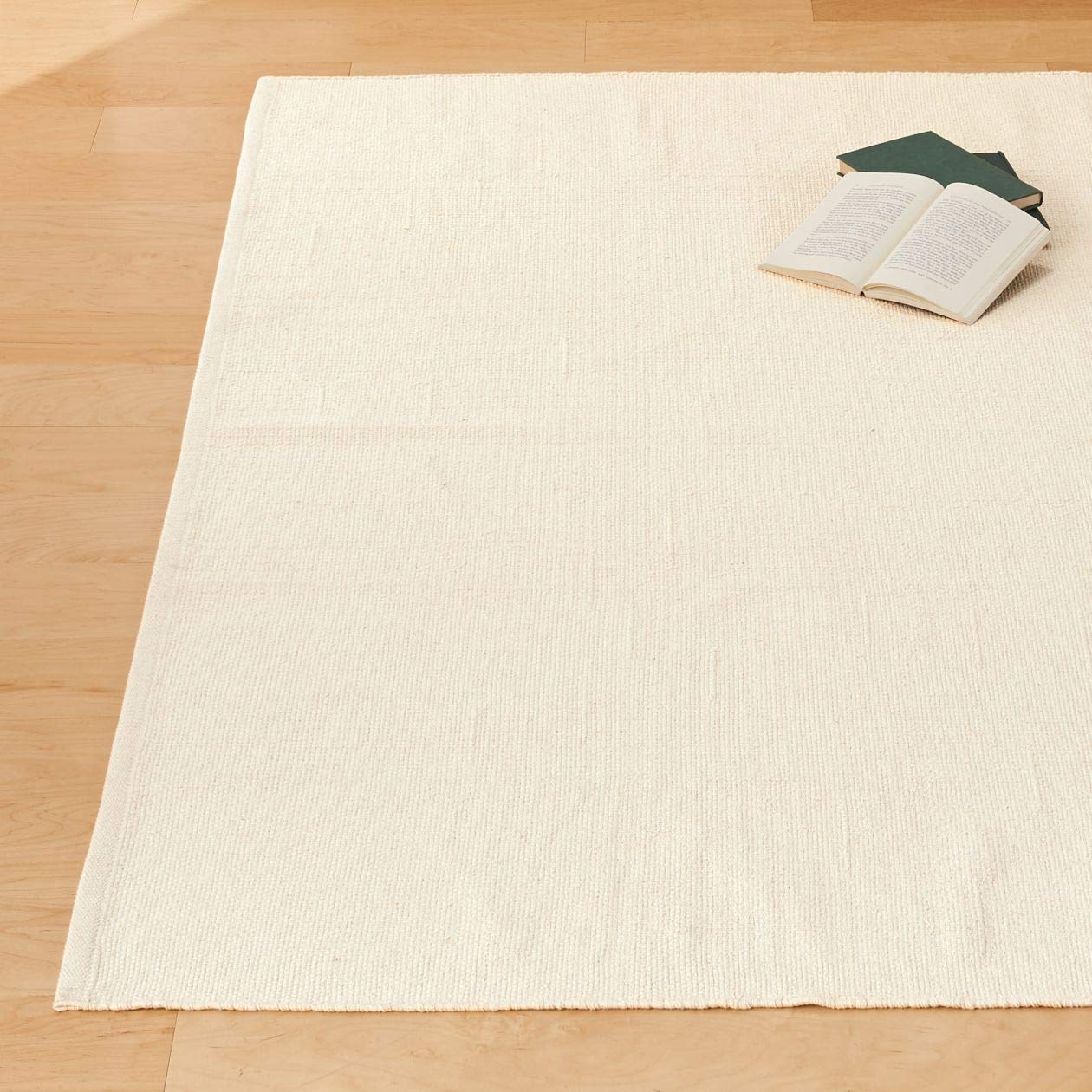 Amazon｜無印良品 インド綿手織ラグ/生成 200×200cm 82123463｜ラグ