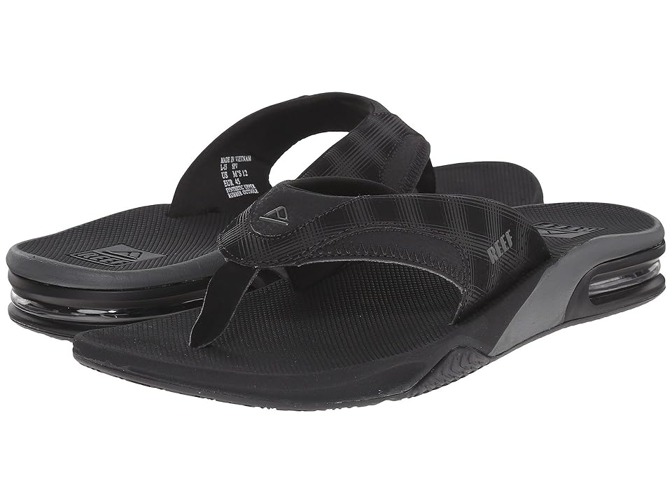 

Reef Fanning Prints (Black/Black Plaid 2) Men's Sandals
