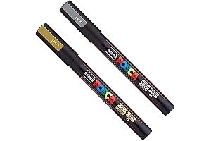 POSCA Gold Paint Marker Pens for DIY Art, Fabric, and More