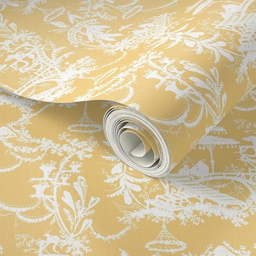 Miniatura 2 de Peel & Stick Wallpaper Swatch - Country Life Toile Wedding Chinoiserie Rococo French Custom Removable Wallpaper by Spoonflower