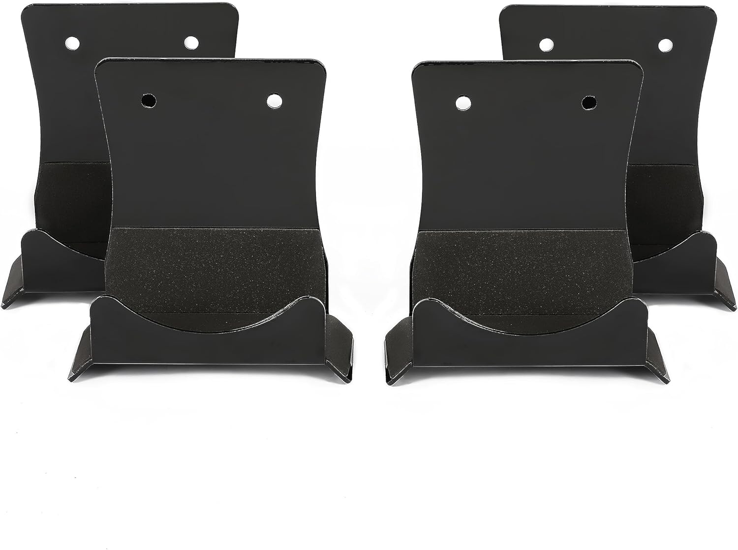 KUAFU 4Pcs Door Storage Hangers Compatible with 1956-2024 Jeep Wrangler CJ YJ TJ LJ JK JKU JL JLU Removable Wall Mount Door Holder Storage Bracket Rack Powder Coated Black Aluminum
