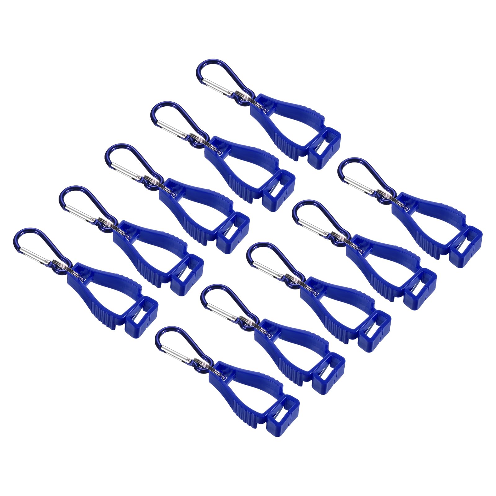 PATIKIL Glove Clips, 10 Pack Gloves Holder Clip Glove Belt Keeper Work Gloves Grabber Helmet Hanger for Construction Worker Blue