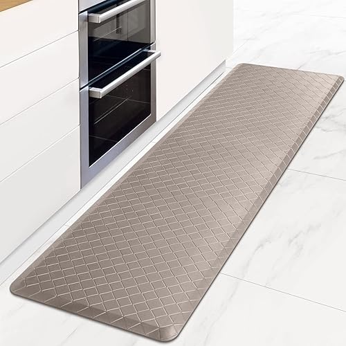 HappyTrends Alfombras antifatiga para cocina, 34 pulgadas de grosor, antideslizantes, impermeables, ergonómicas, cómodas para cocina, suelo, hogar,