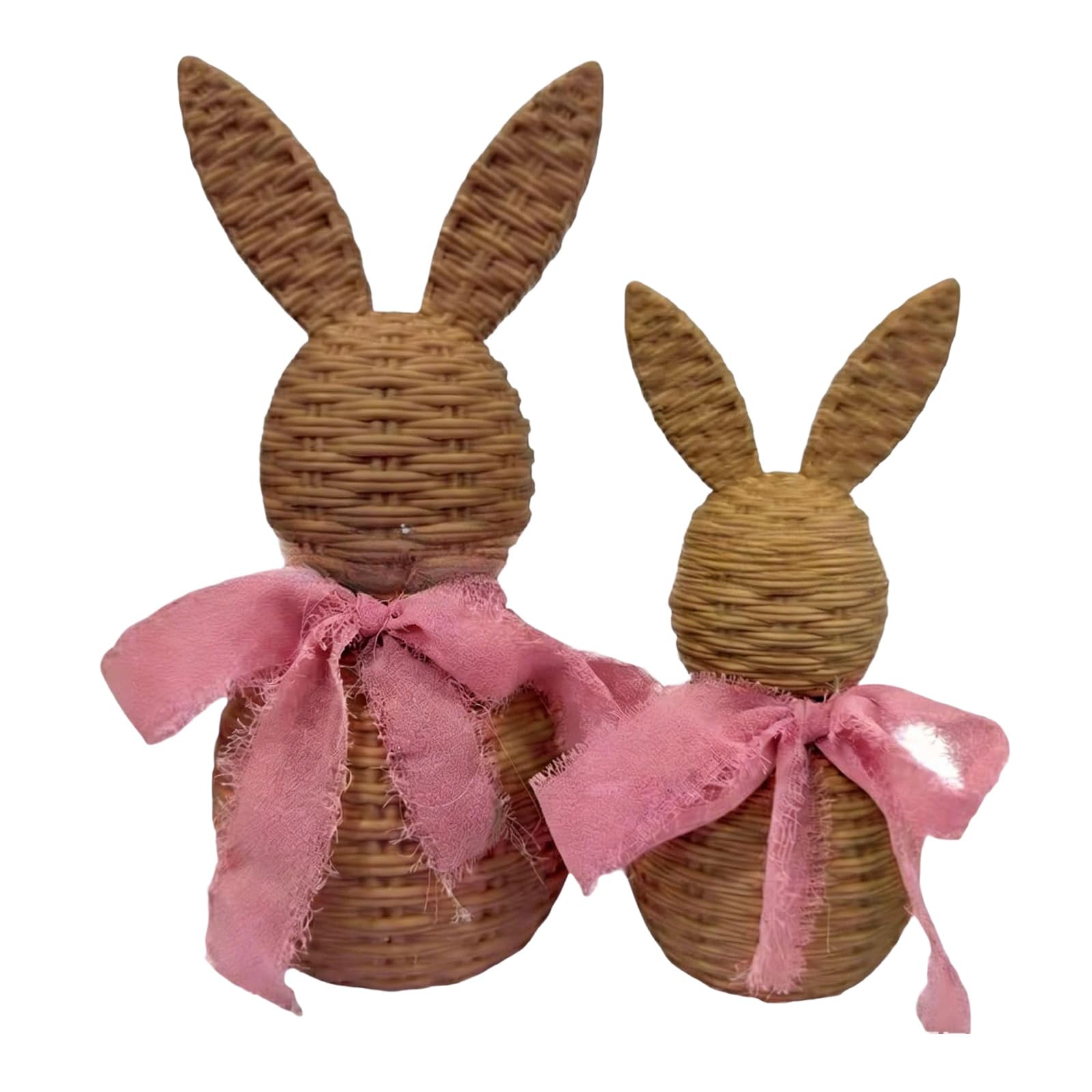 hogtnd Easter Decorations Rabbit Decorations Spring Centerpieces Home Statues Resin Rattan Figurines Decorations Table Decorations