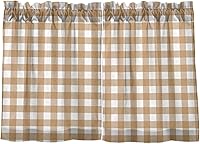 Vista 44 de Cortina de café de media ventana, cortinas de nivel para baño, cocina, dormitorio, sala de estar, juego de 2 paneles de flores