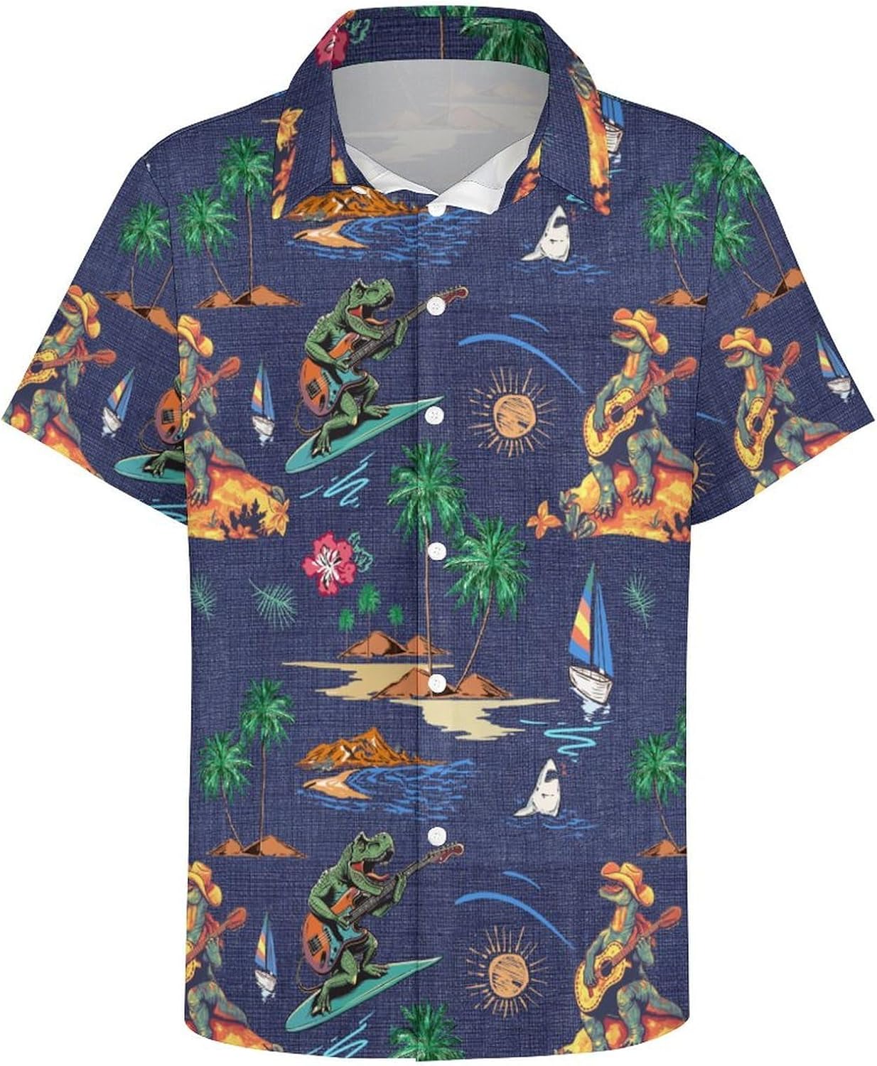 Tropical Shirts Button Down Holiday Men's Hawaiian Shirts Casual Hawaiian Short Sleeve Men Loose Beach Shirts - Image 3