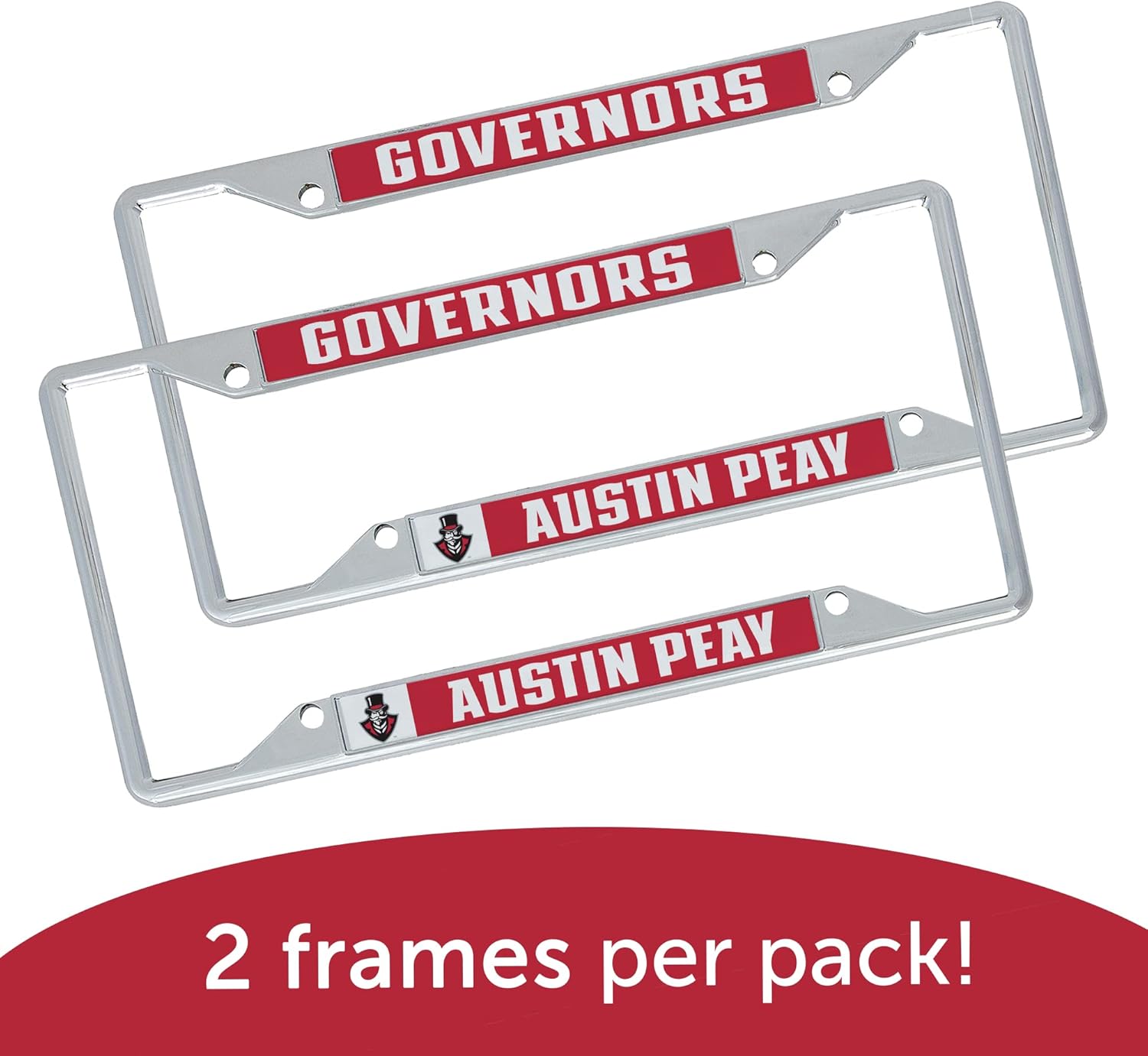 Desert Cactus Austin Peay University Car Accessories Metal License Plate Frame for Front or Rear of Car (Mascot 2 Pack)