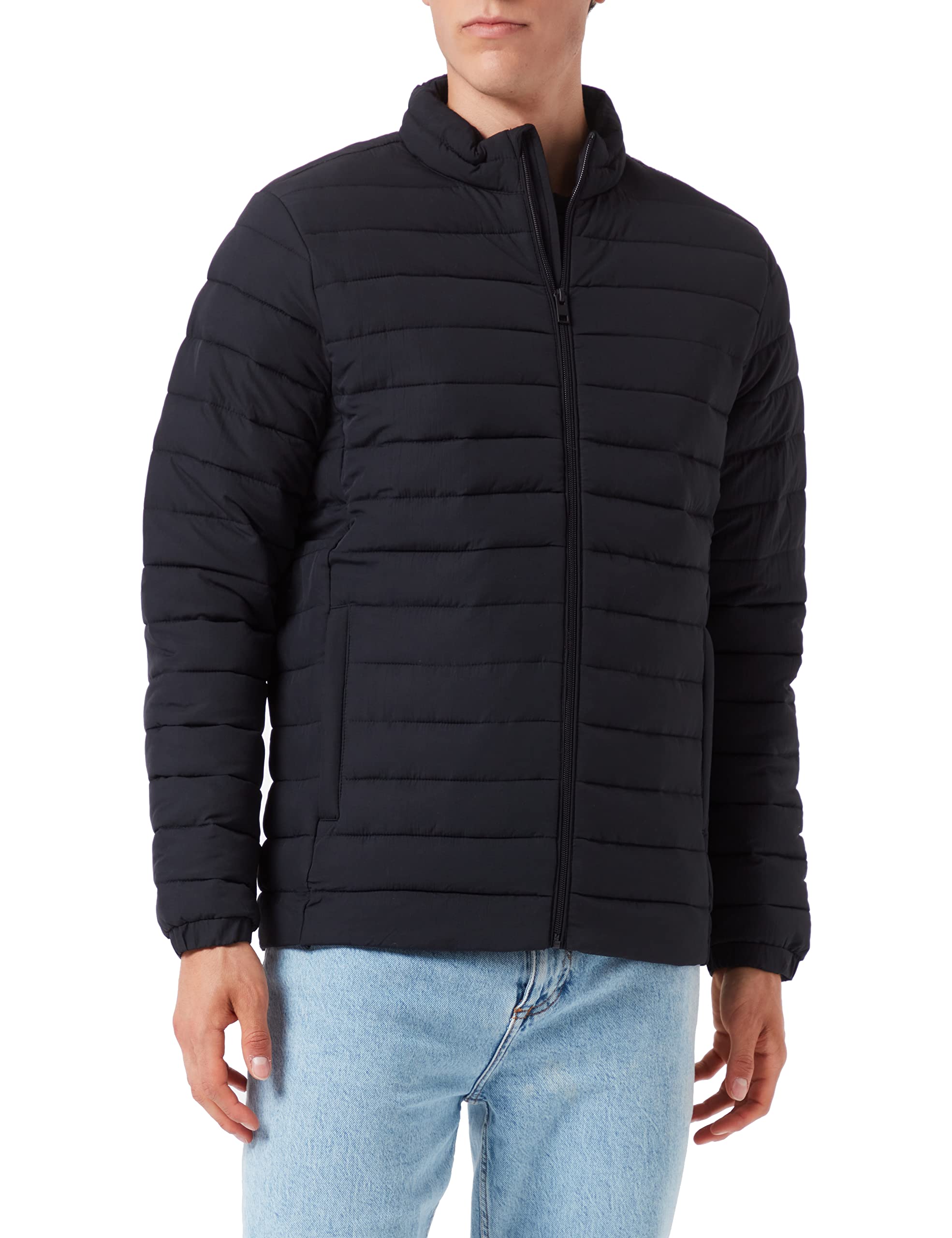 Jack & Jones mens Jjerecycle Puffer Collar Noos Jacket M Black