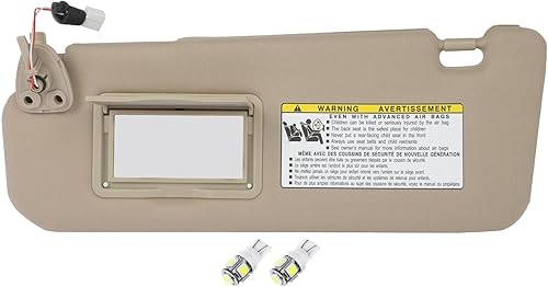 SCITOO Conjunto de visera solar para el lado del conductor izquierdo con techo corredizo para Hyundai Sonata 852013K400QS 2005, 2006, 2007, 2008
