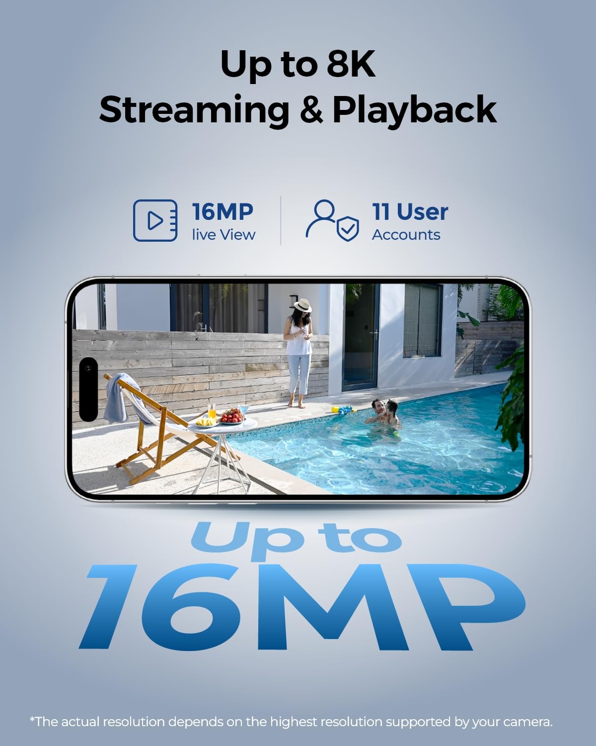 Reolink Home Hub Pro, scentralizowana kontrola do 16 kamer bezpieczeństwa, do 16 TB pamięci HDD, szyfrowanie AES-128, streaming 8K, Wi-Fi 6 i syrena 120 dB.