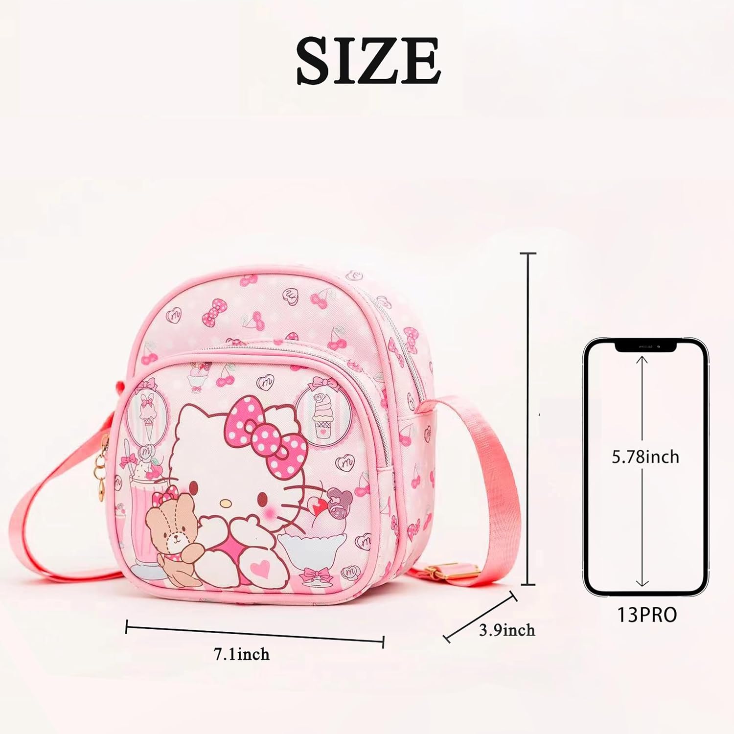 Cute Mini Crossbody Purse, Leather Messenger Shoulder Bag, Cartoon Design, A-g-e-s 3-6, 2Pcs - Christmas Gifts - Image 7