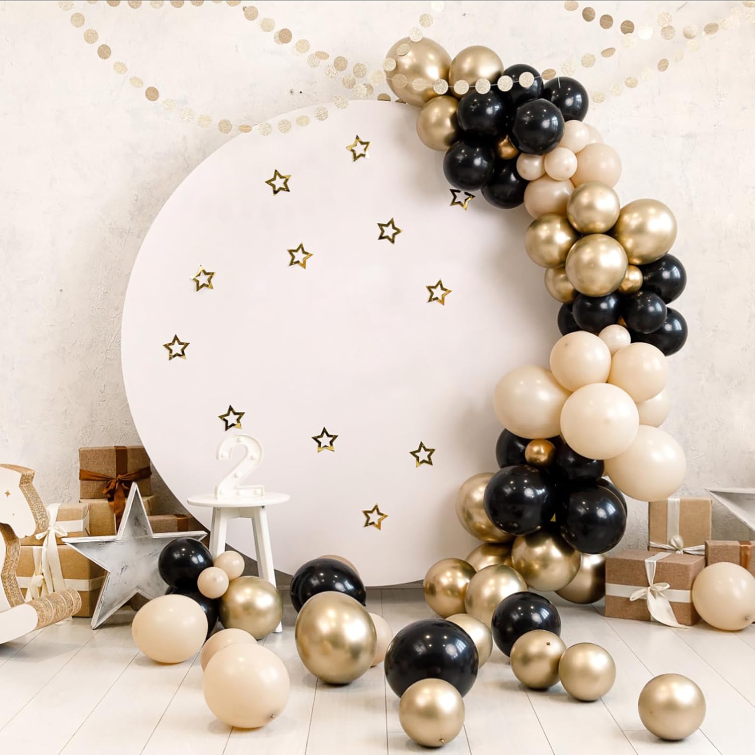 Balloon Arch Stand, 8ft Bendable Balloon Arch Kit Stand with Water Filled Base,White Backdrop Garland Kit for Wedding Birthday Baby Shower Gender Reveal Party Decor