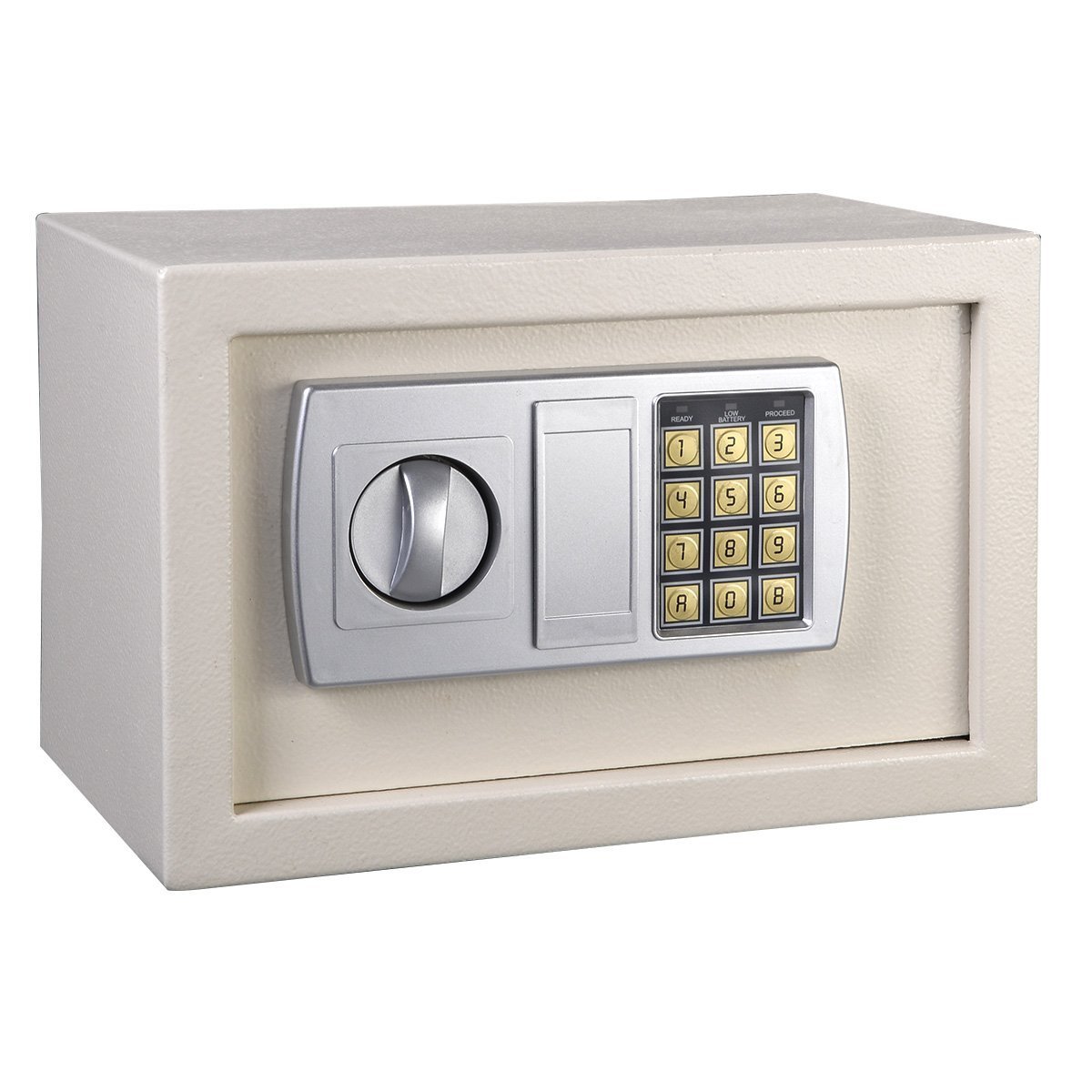 8.5L Medium Digital Safe Value Safe Electronic Solid Home Safe Box,Lock Box, Cash Box, Security Box Solid Steel for Office or Home Use - White