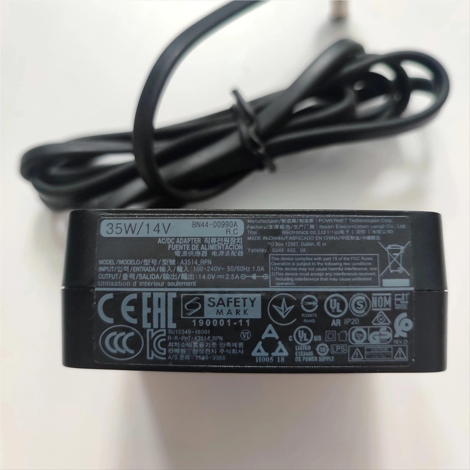 Monitor LED De TV For Cargador LC32F391F, 14v, 2,5a, 35W, Montaje De Cable De Línea, BN44-00990A, BN4400990A, A3514_RPN, Adaptador De Fuente De Alimentación CA/CC