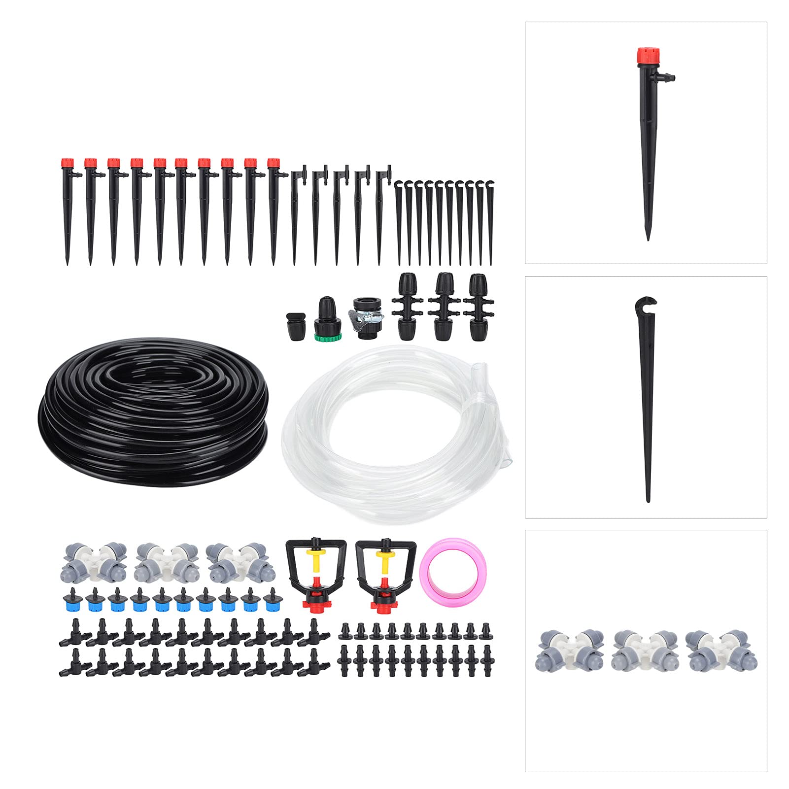 30 m Tropfbewässerungsset, Schläuche, Schläuche, Düsen, Adapter, Ventile, Tropfer, Set, Gartenbewässerungssystem