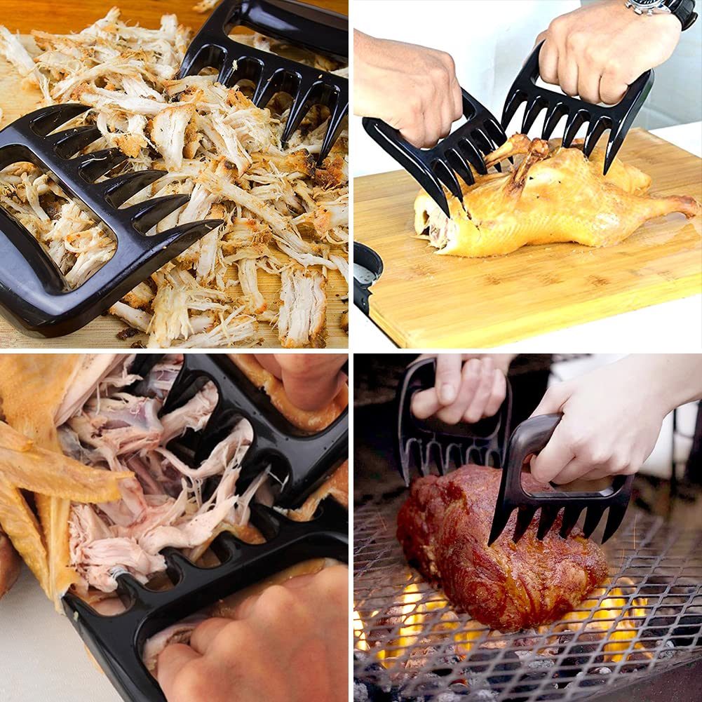 Artigli Pulled Pork, Pulled Pork Claws, Artigli Carne Barbecue, Artigli Forchettone, Artigli di Carne, Artigli tritacarne per Sminuzzare e Mescolare, per Sminuzzare Carne di Maiale, Pollo, 2 Pack