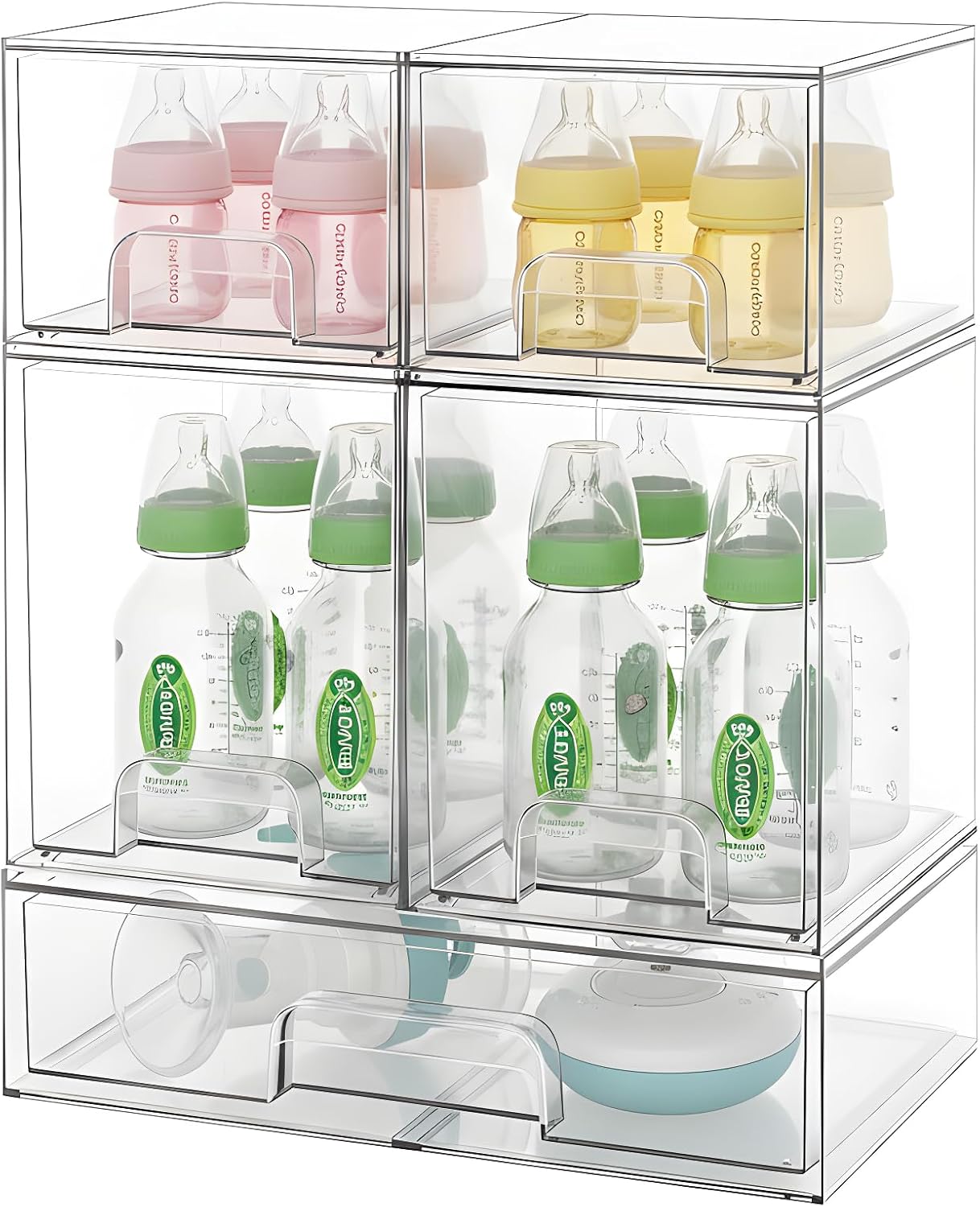Set of 5 Clear Acrylic Storage Drawers – Makeup & Home Organizer