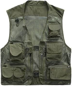 Amazon.com: Herebuy8 Men's Mesh Fishing Vest Multi Pockets
