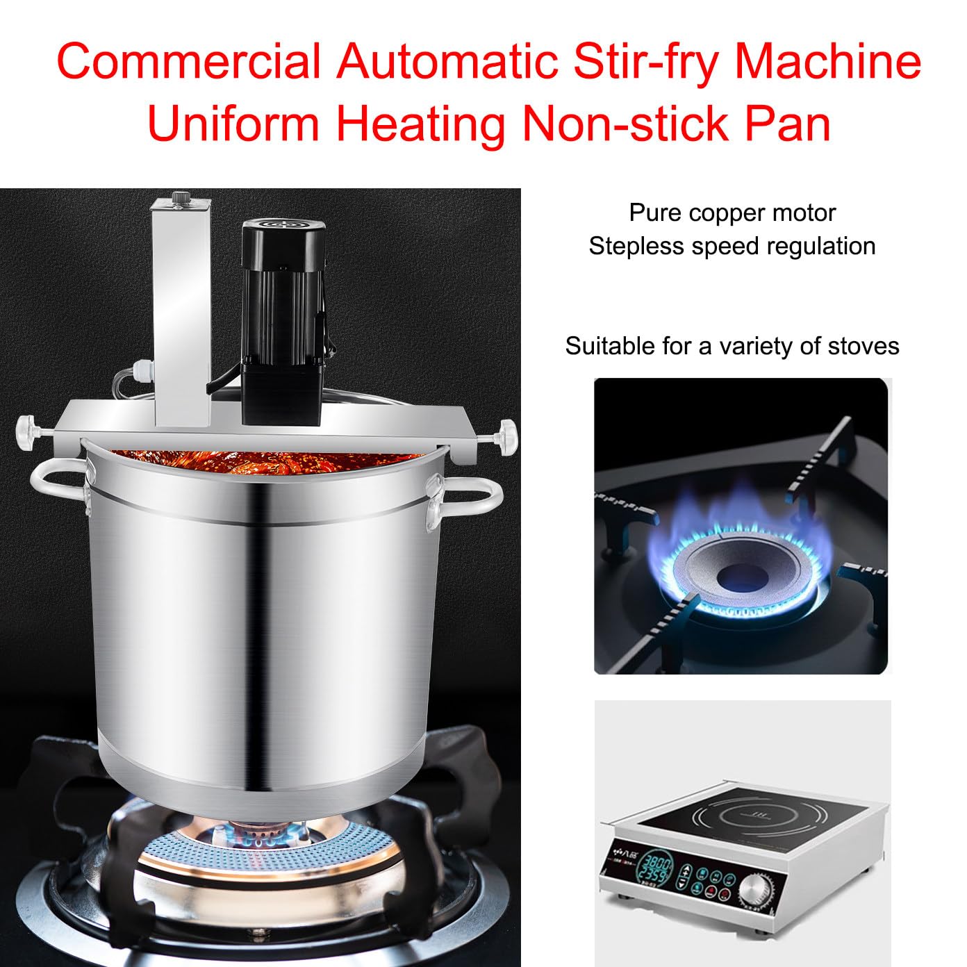 Impastatrice elettrica professionale, capacità 20/25 litri, miscelatore automatico con raschietto a 4 lame, ideale per preparare salse, zuppe e ripieni.