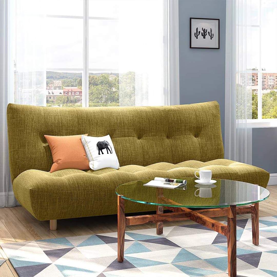Urban Ladder Palermo 3 Seater Click Clack Sofa Cum Bed in Olive Green Colour-picture-29