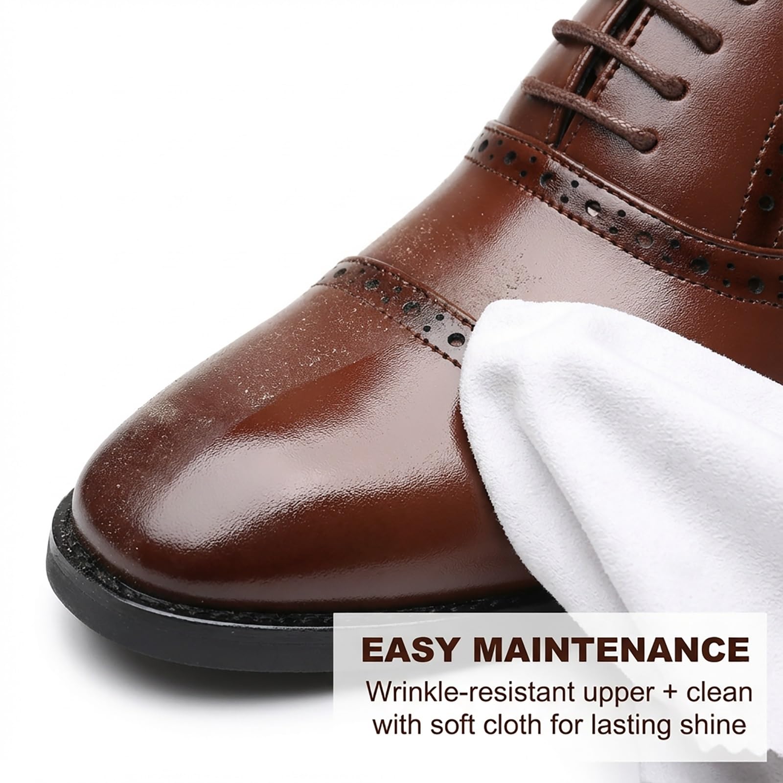 Scarpe Classiche Oxford da Uomo for Affari, Matrimoni Ed Eventi Formali Stringate Traspiranti con Supporto Imbottito(Black,40 EU)