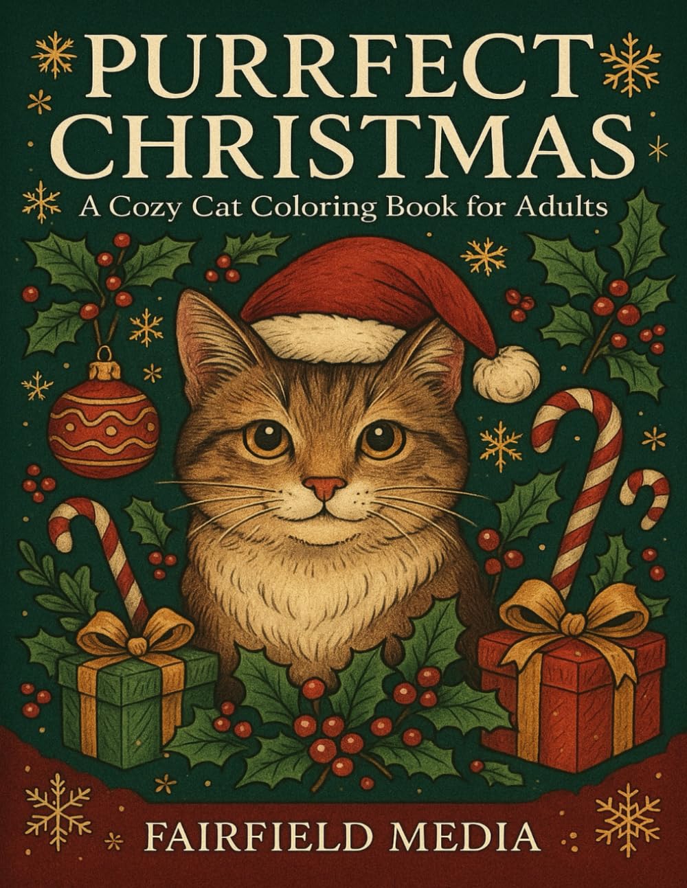PURRFECT CHRISTMAS: A Cozy Cat Coloring Book for Adults