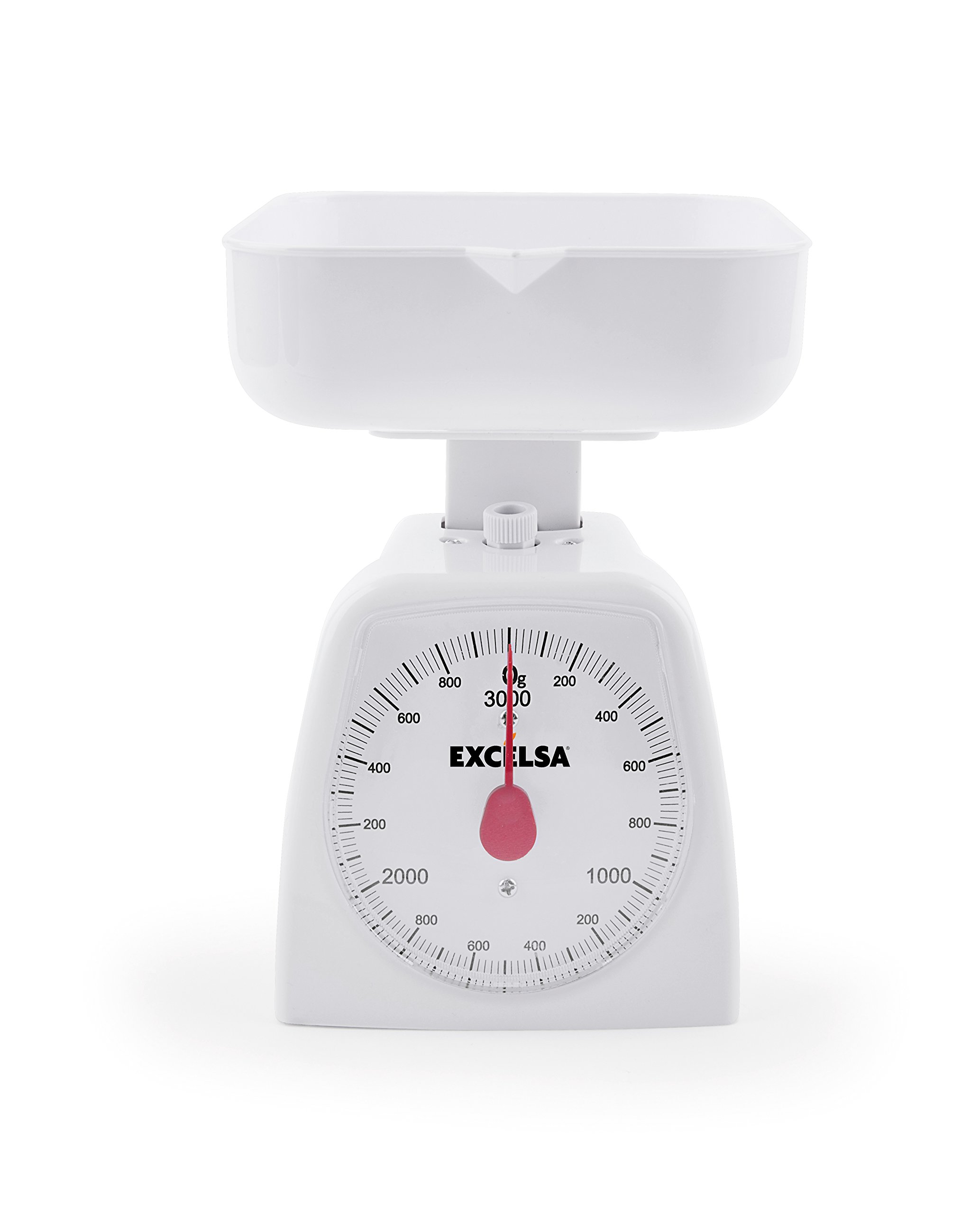 Excelsa Colors Bilancia Meccanica 3 kg ABS Bianco 15x14x18 cm