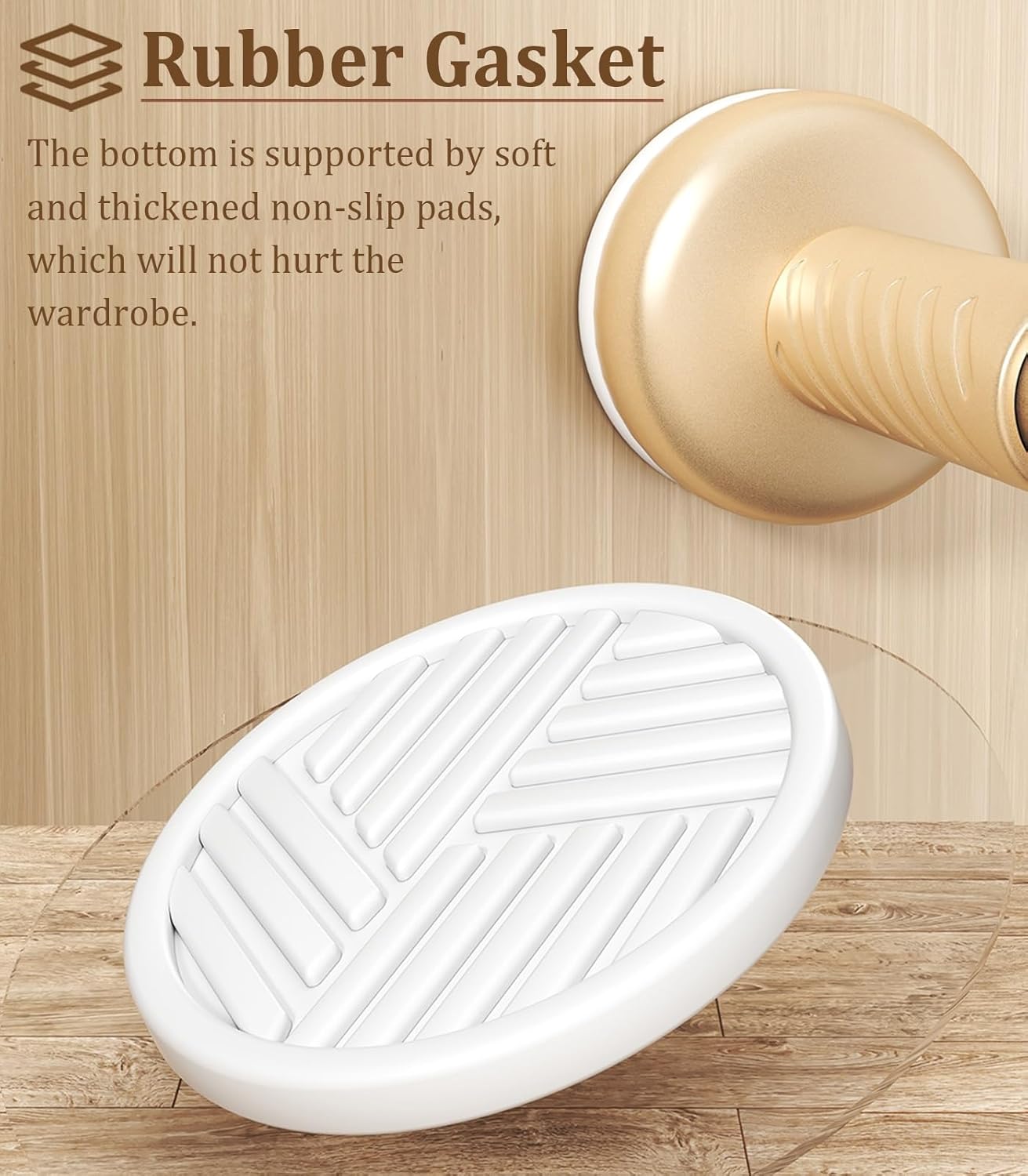 Closet Tension Rod - Adjustable No Drill Wardrobe Hanging Bar for Laundry & Hotel - Telescopic Clothing Hanger Pole with Detachable Extender