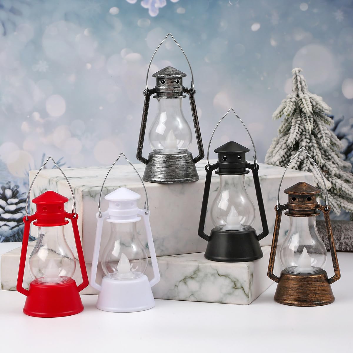 Amazon.com: LJQizn 12Pcs LED Mini Vintage Lanterns Decor Indoor