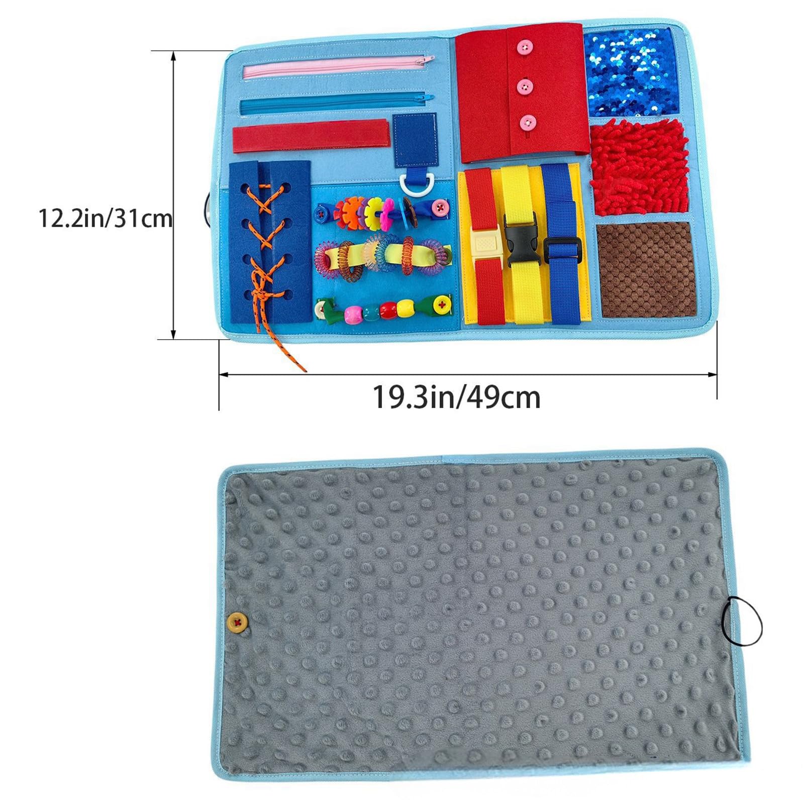 Sensory Fidget Blanket for Adults & Seniors, Dementia Products for Elderly Alzheimers Memory Loss Fidget Toys - Image 2
