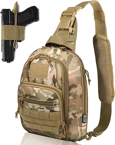 DBTAC - Bolsa táctica compacta para el pecho, tamaño completo, bolsa de hombro oculta para rango, viajes, deportes al aire libre