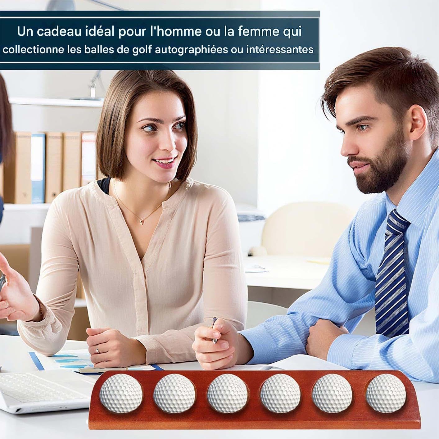Kaxenig Présentoir De Balles De Golf, Collection Balles De Golf Support 6 Trous, Support De Rangement pour Club Décoration Murale Salon Bureau Organisation