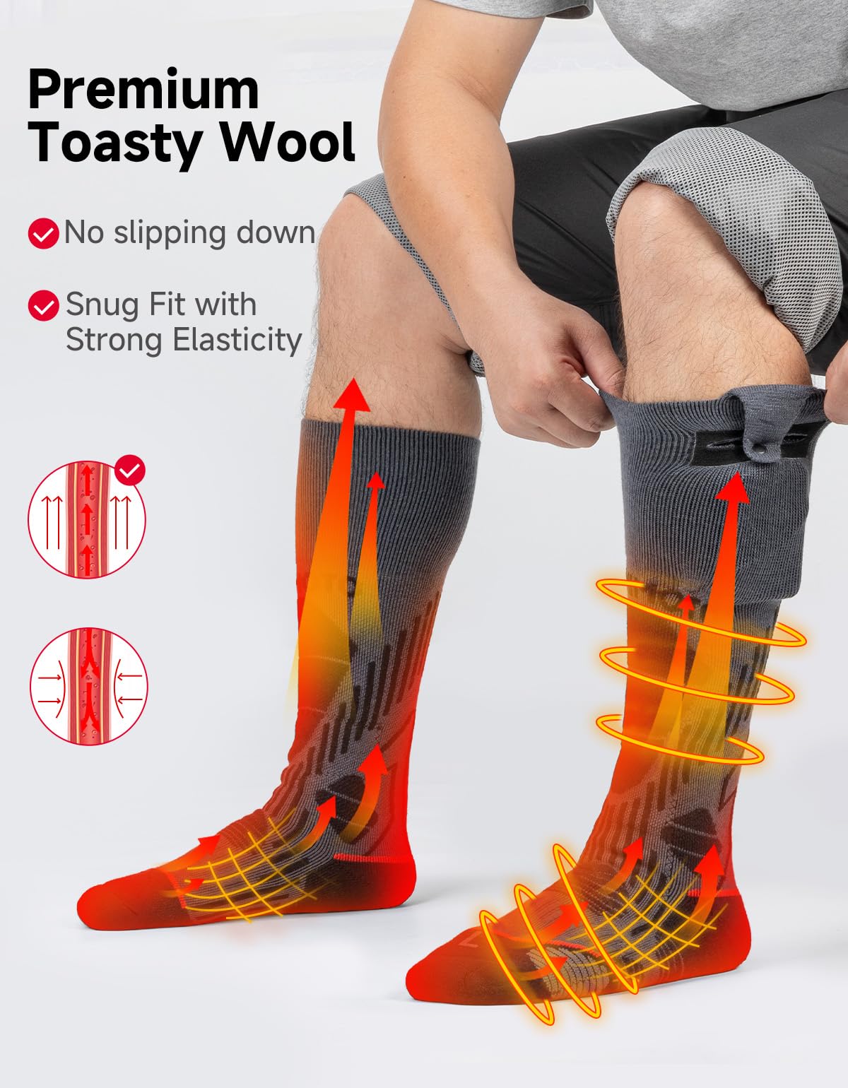 KEMIMOTO Calcetines calefactables para hombre y mujer