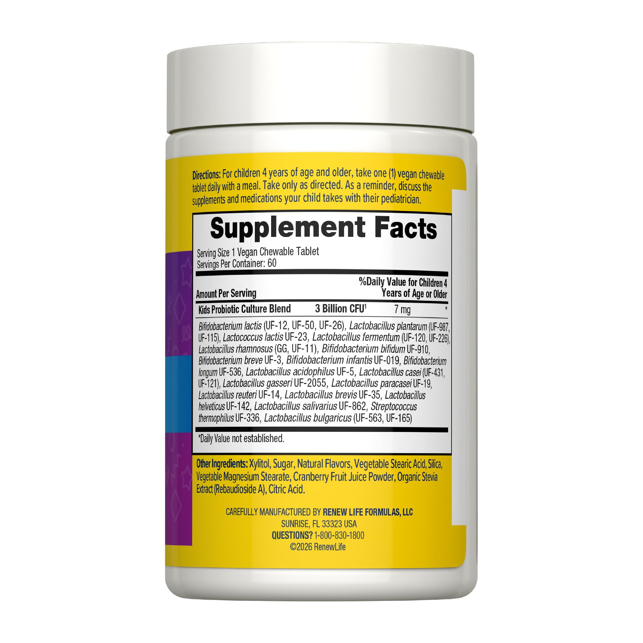 Renew Life Ultimate Flora Kids Probiotic Chewables | 60 Chewable Tablets — Amazon image 2
