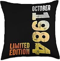 Vista 1 de Since October 1984 Retro 1984 Vintage 1984 October Throw Pillow