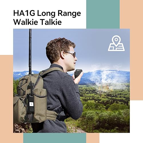 Miniatura 6 de Retevis Ailunce HA1G GMRS Radio de mano, radio GMRS con micrófono de altavoz, IP67 impermeable, NOAA, 2800 mAh USB-C recargable portátil radio