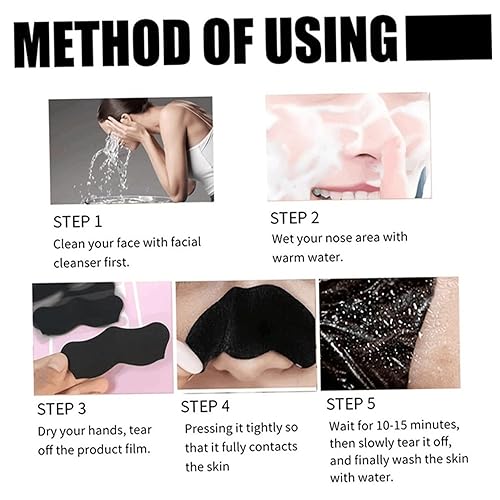 Miniatura 4 de 60 tiras removedoras de puntos negros, limpieza y eliminación, tiras de poros nasales para pieles sensibles, mixtas y normales. Tira removedor de