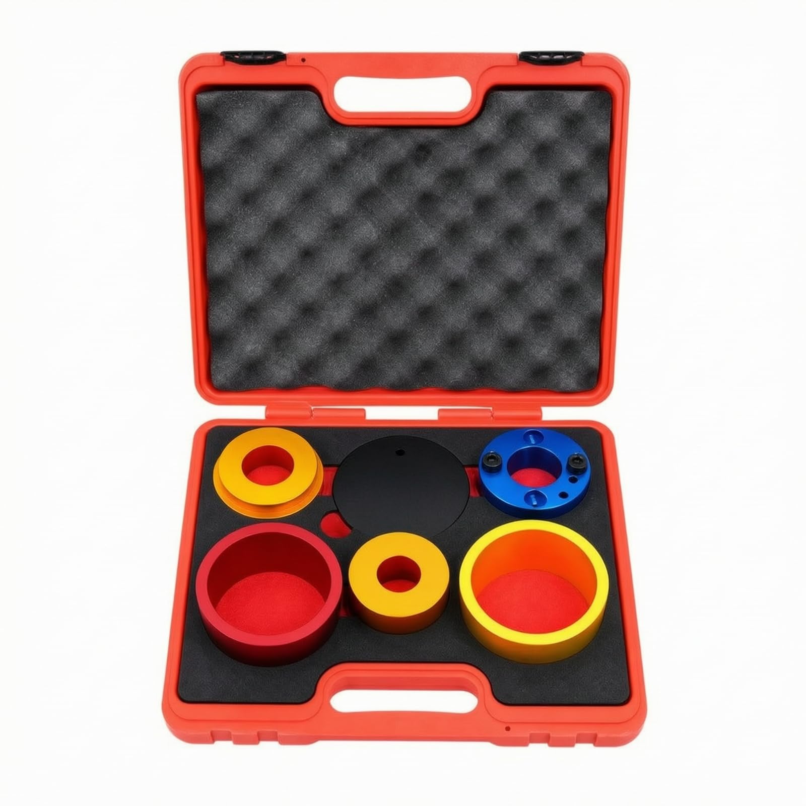 Instalador Retén Cigüeñal Profesional Kit Instalación Retén con Estuche Anodizado Herramienta para Garaje, Naranja