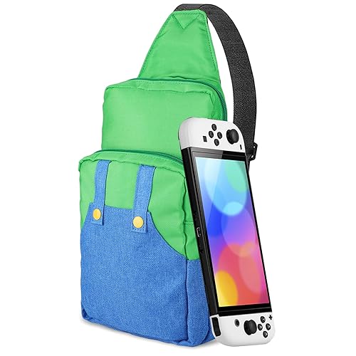 Vadaxx Linda bolsa de viaje para Nintendo Switch2LiteOLED, mochila pequeña portátil impermeable para llevar bolsa cruzada al hombro pecho bolsa de