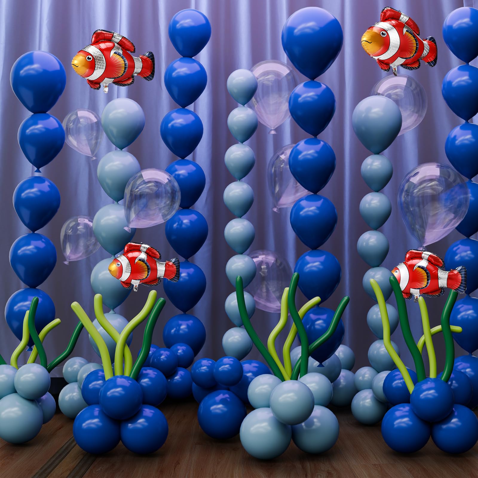 Amazon.com: Gejoy 157 Pcs Under The Sea Balloon Decor Kit Ocean