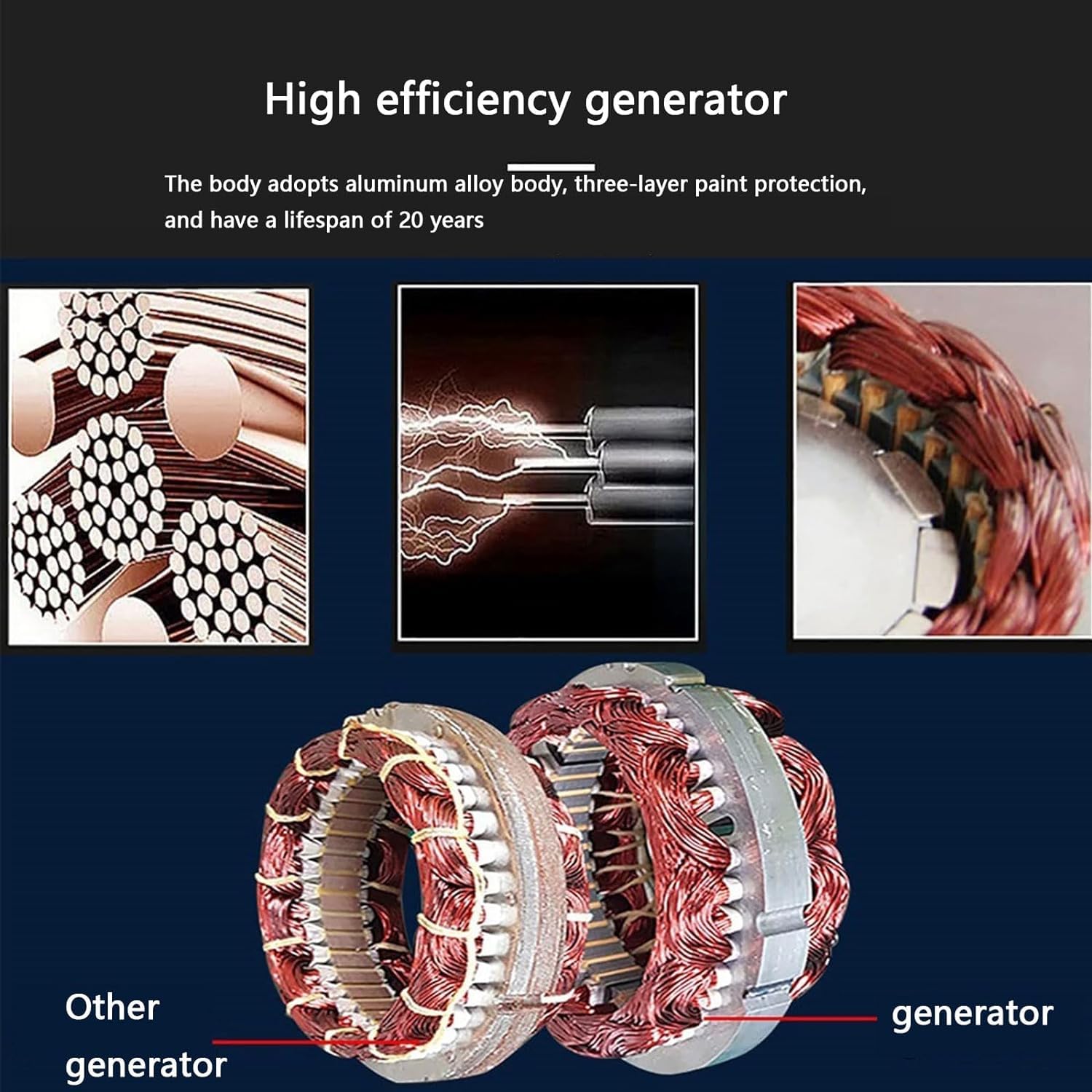 Generador hidroeléctrico 5000W 220V para iluminación exterior, diseño horizontal con voltímetro, adecuado para caudales de 0,035 m3/s, solución de energía eficiente