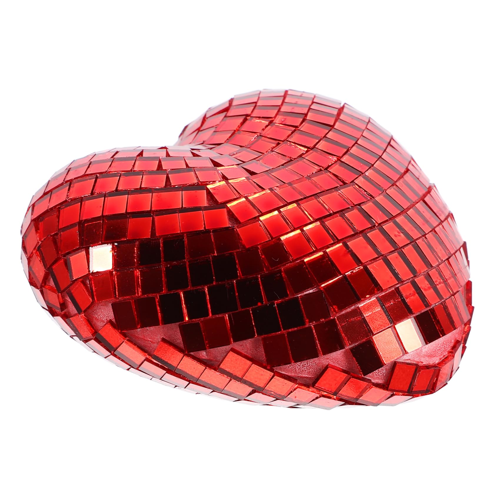 Cabilock Hanging Heart Disco Ball Reflective Disco Ball Pendant for Decorations