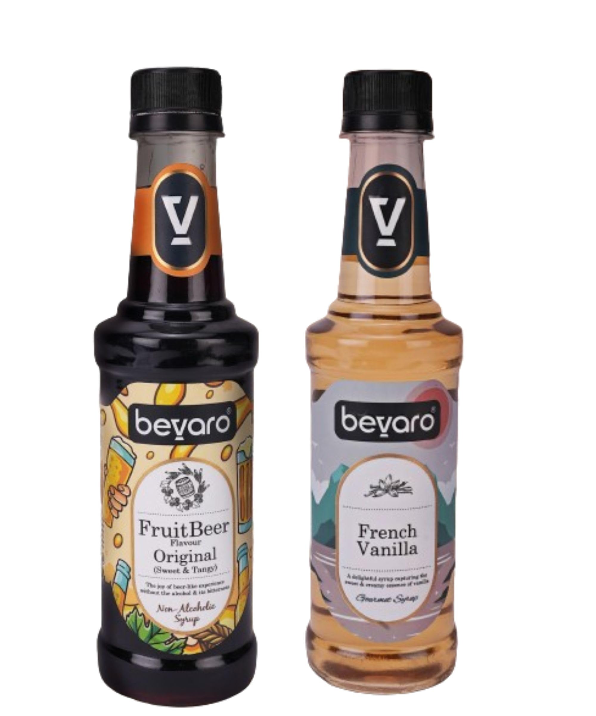 Bevaro Fruit Beer Original (Sweet & Tangy) and French Vanilla Combo | 300ml each | Gourmet Syrups for Cocktail, Mocktails, Coffee & Desserts-image-24